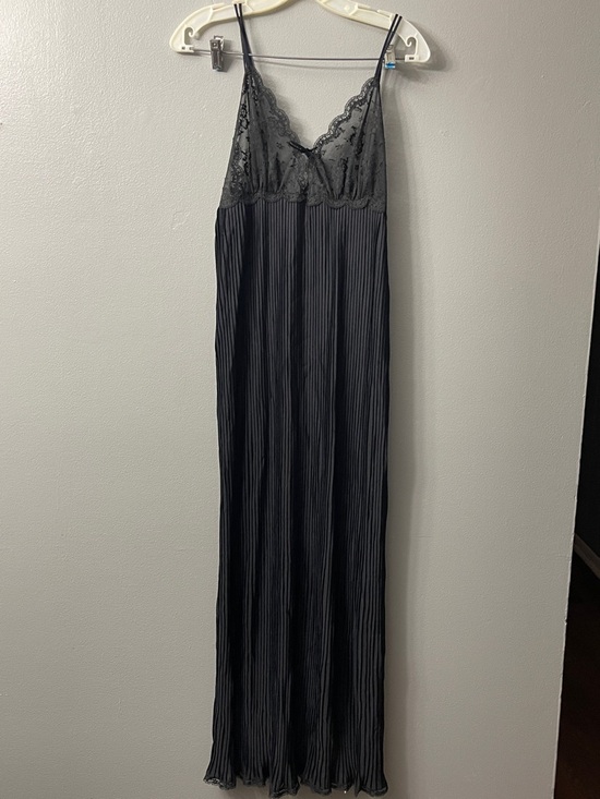 Vintage Dresses & Skirts - Van Roalte vintage maxi slip black pleated dress  34